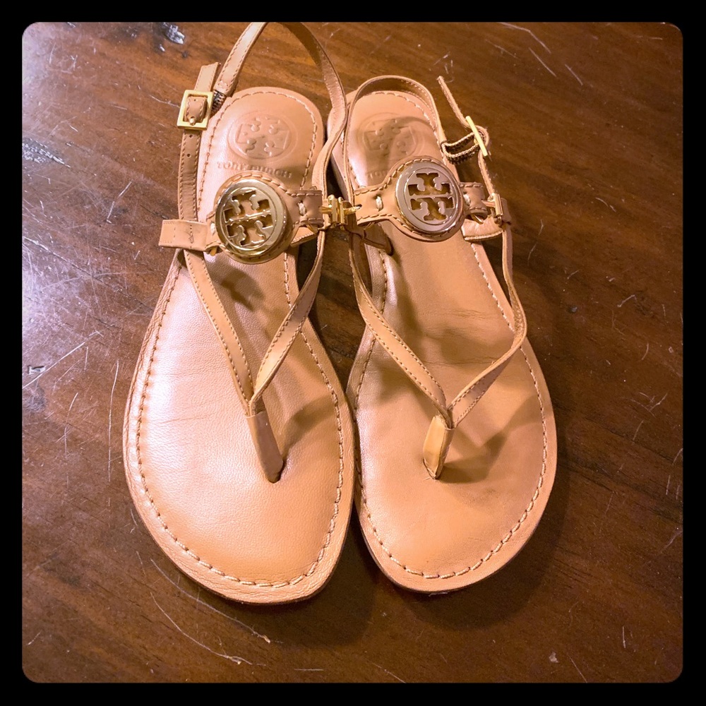 Tory Burch Logo Sandal in Beige *Rare! Hot!*